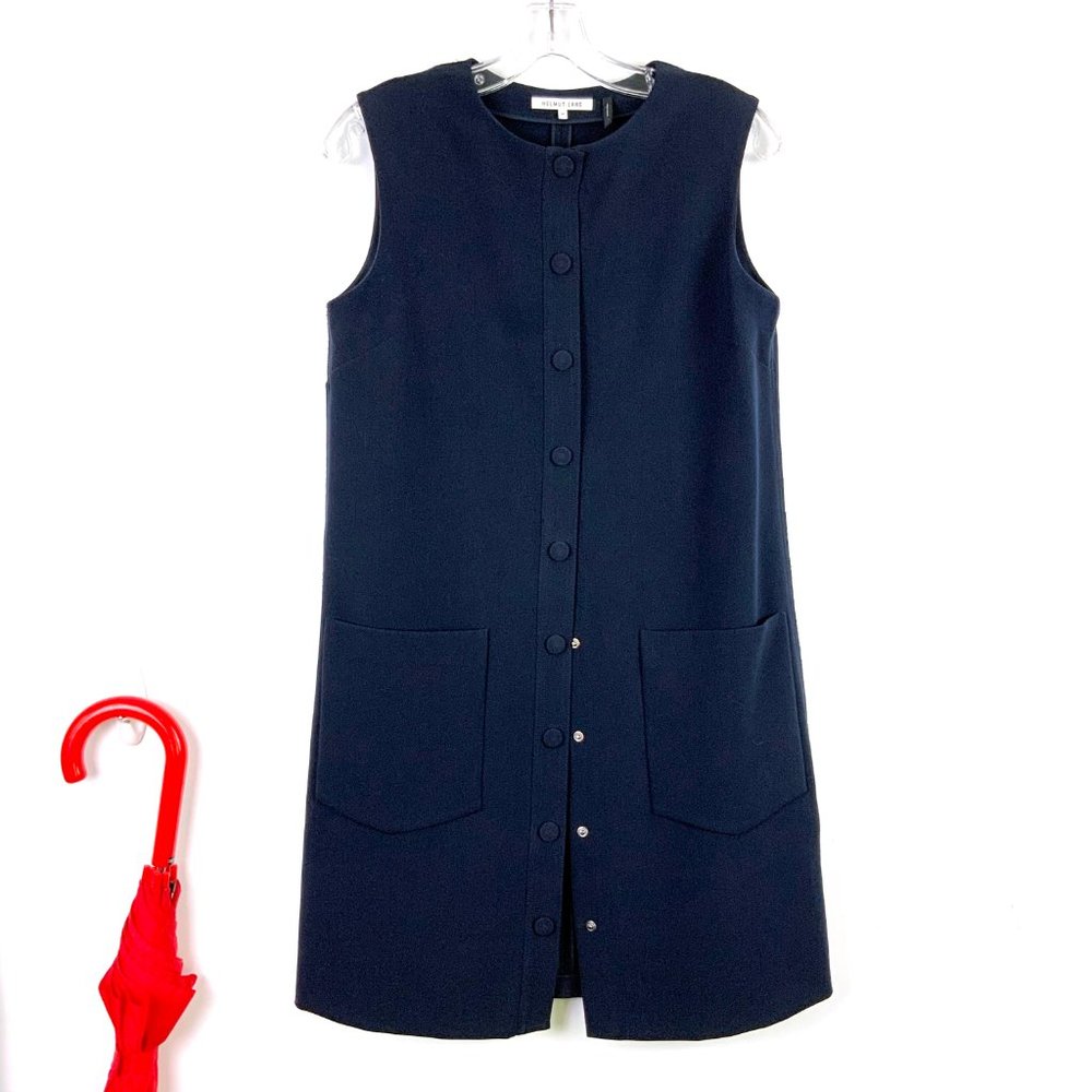 Helmut Lang Sleeveless Button Front Dress Sz M